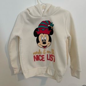 Cream colored Minnie Mouse Holiday Hoodie